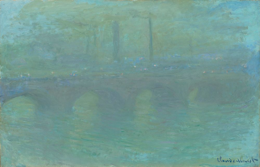 Claude Monet's Waterloo Bridge, London, at Dusk (1904) 