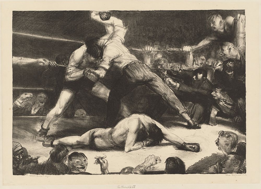 A Knockout (1921) by George Bellows.  