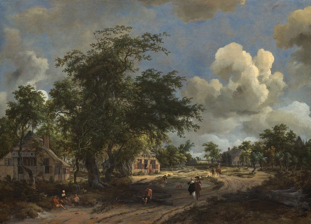 A View on a High Road (1665) by Meindert Hobbema.  