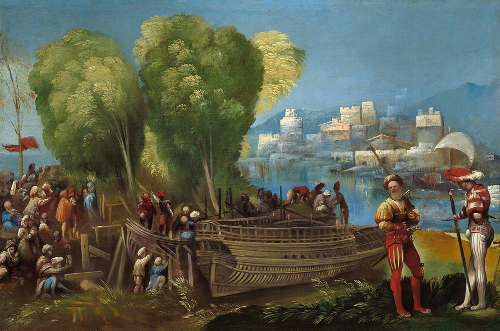Aeneas and Achates on the Libyan Coast (ca. 1520) by Dosso Dossi.  