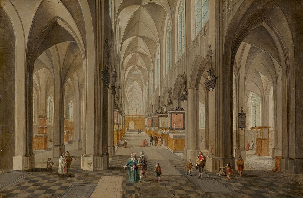 Antwerp Cathedral (ca. 1650&ndash;1655) by Peeter Neeffs the Elde.  