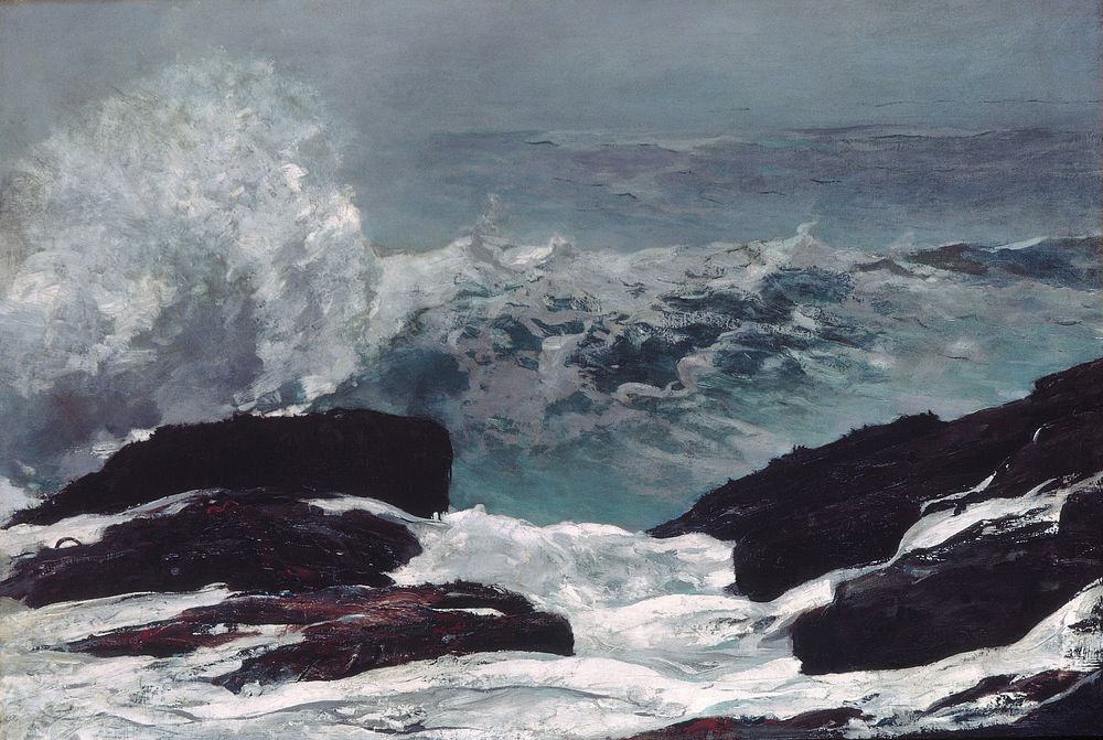 Maine Coast (1896) by Winslow Homer. Original from The MET museum. 