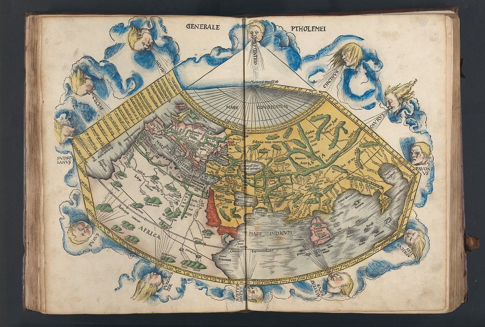 Generale Ptholemei (World) (1513)  print in high resolution by Claudius Ptolemy.  