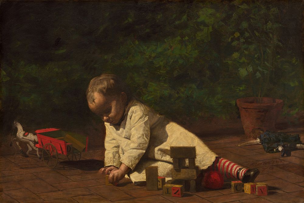 Baby at Play (1876) by Thomas Eakins.  