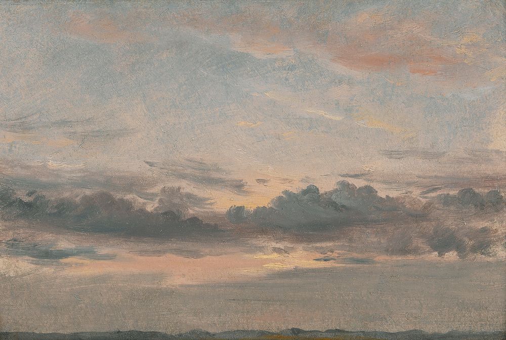 A Cloud Study, Sunset (ca. 1821) painting in high resolution by John Constable.  