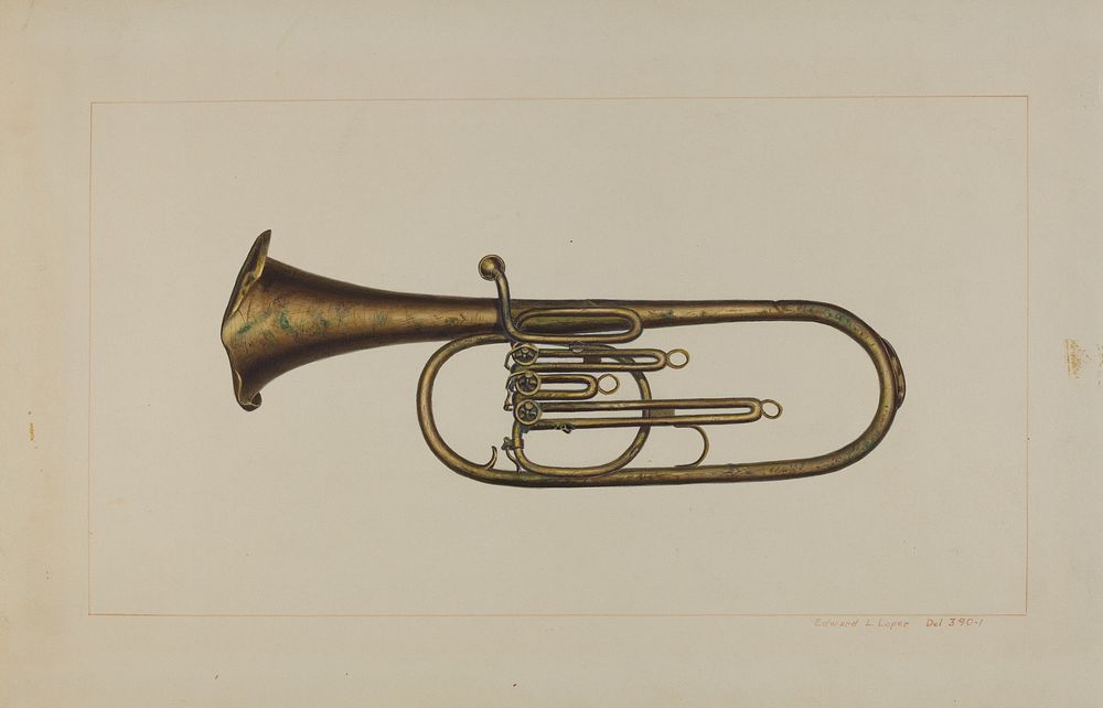 Baritone Horn (ca. 1938) by Edward L. Loper.  
