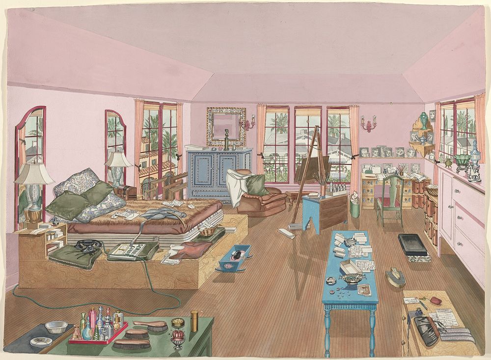 Bedroom (1940, 1935–1942) by Perkins Harnly.