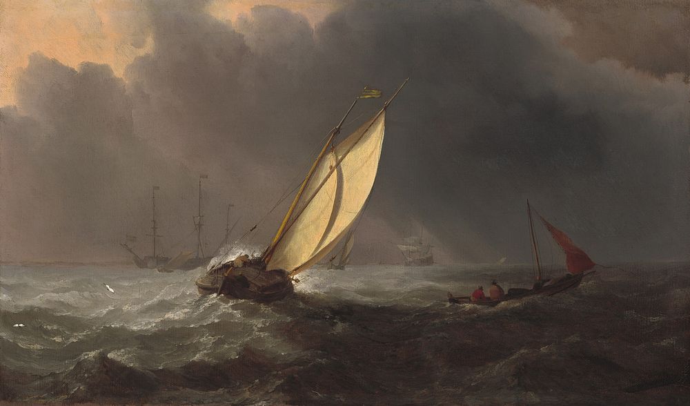 Before the Storm (ca. 1700) by Willem van de Velde the Younger.  
