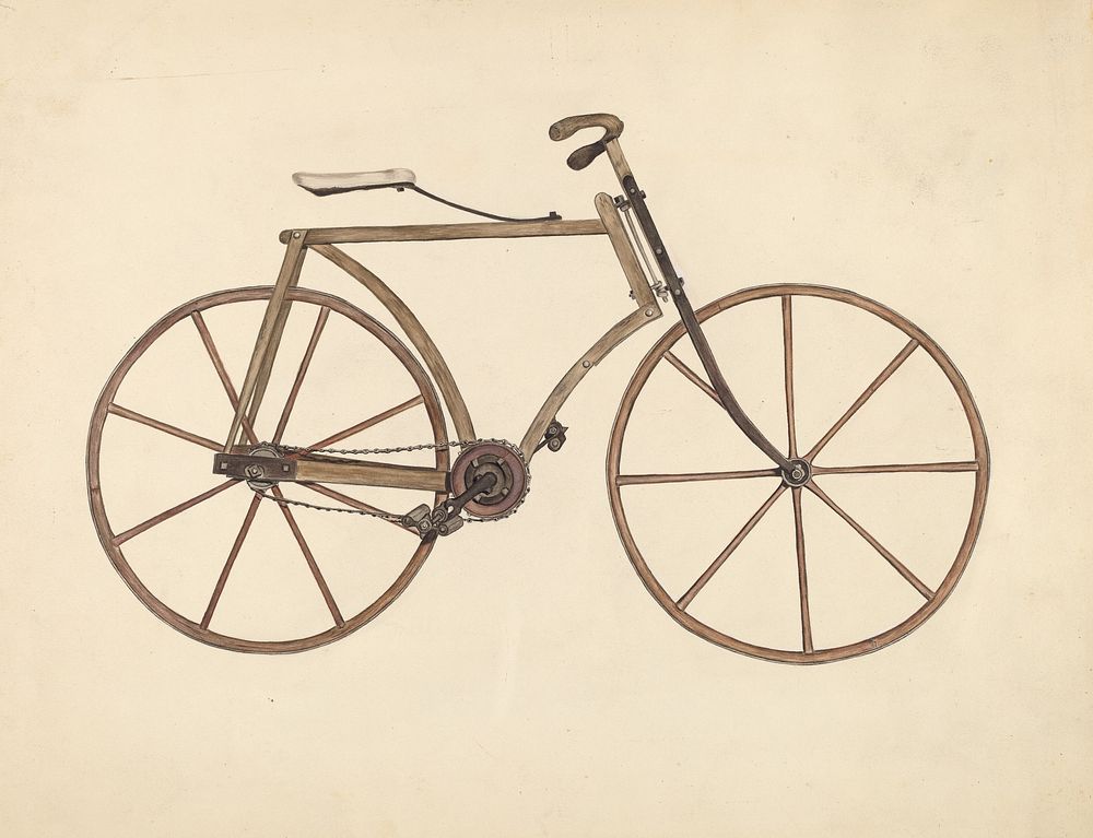 Bicycle (ca. 1937) by Marjorie Lee.  
