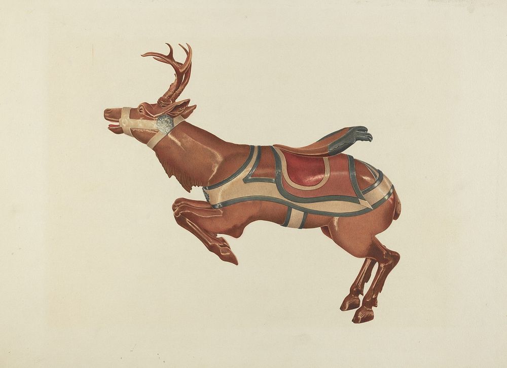 Carousel Reindeer (c. 1939) by Michael Riccitelli.  