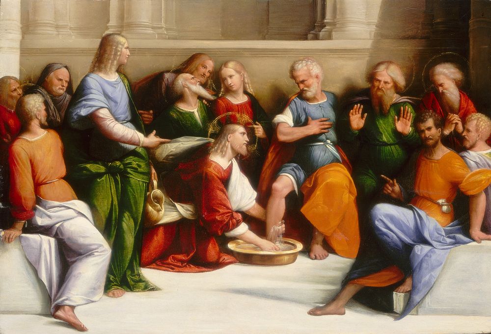 Christ Washing the Disciples' Feet (ca. 1520–1525) by Garofalo.  