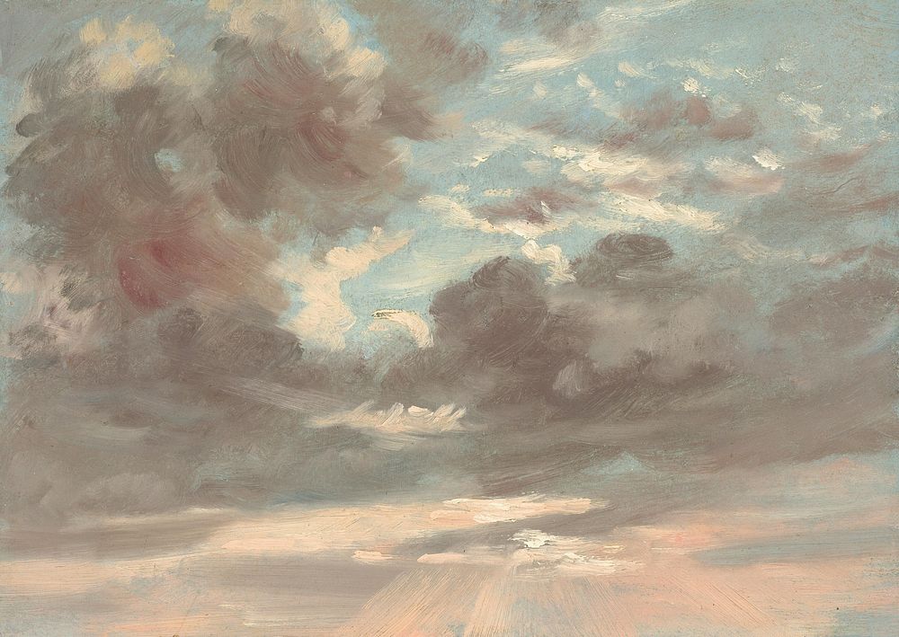 Cloud Study, Stormy Sunset (1821-1822) painting in high resolution by John Constable.  