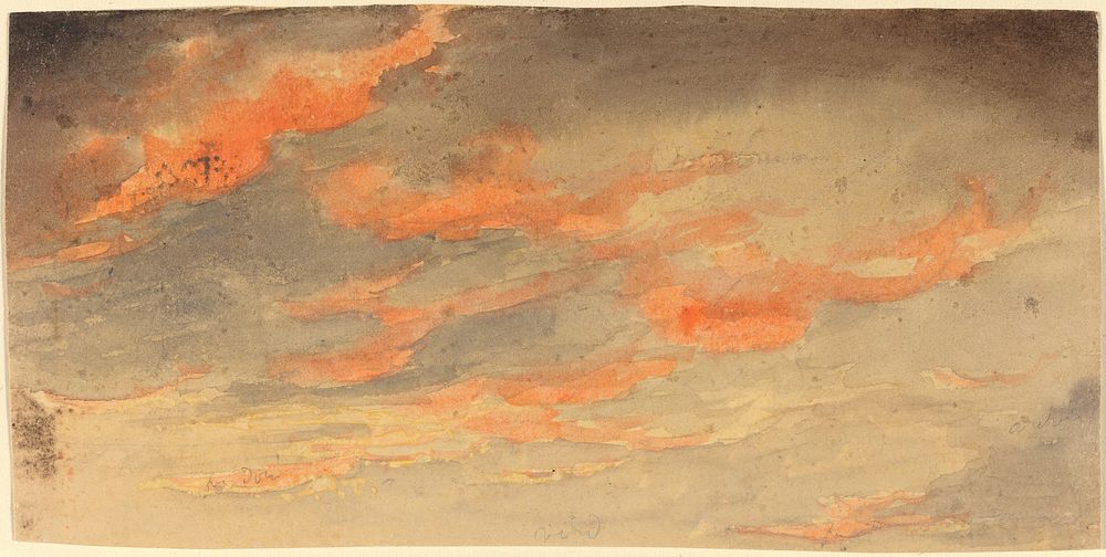 Clouds at Sunset by James Hamilton Shegogue (1806&ndash;1872).  