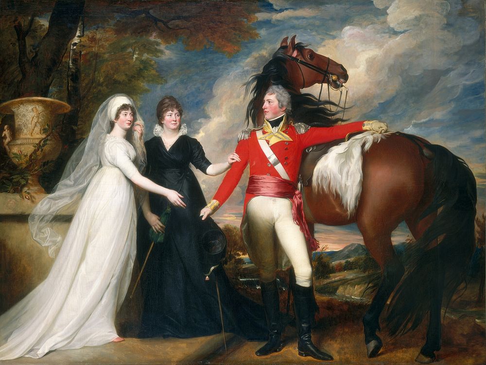 Colonel William Fitch and His Sisters Sarah and Ann Fitch (1800&ndash;1801) by John Singleton Copley.  