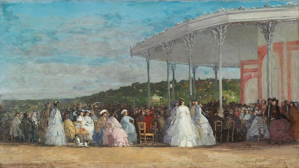 Concert at the Casino of Deauville (1865) by Eug&egrave;ne Boudin.  