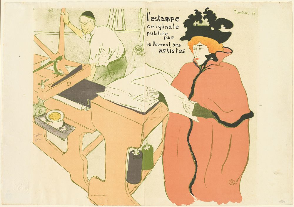 Cover for "L'estampe originale" (1893) print by Henri de Toulouse&ndash;Lautrec.  