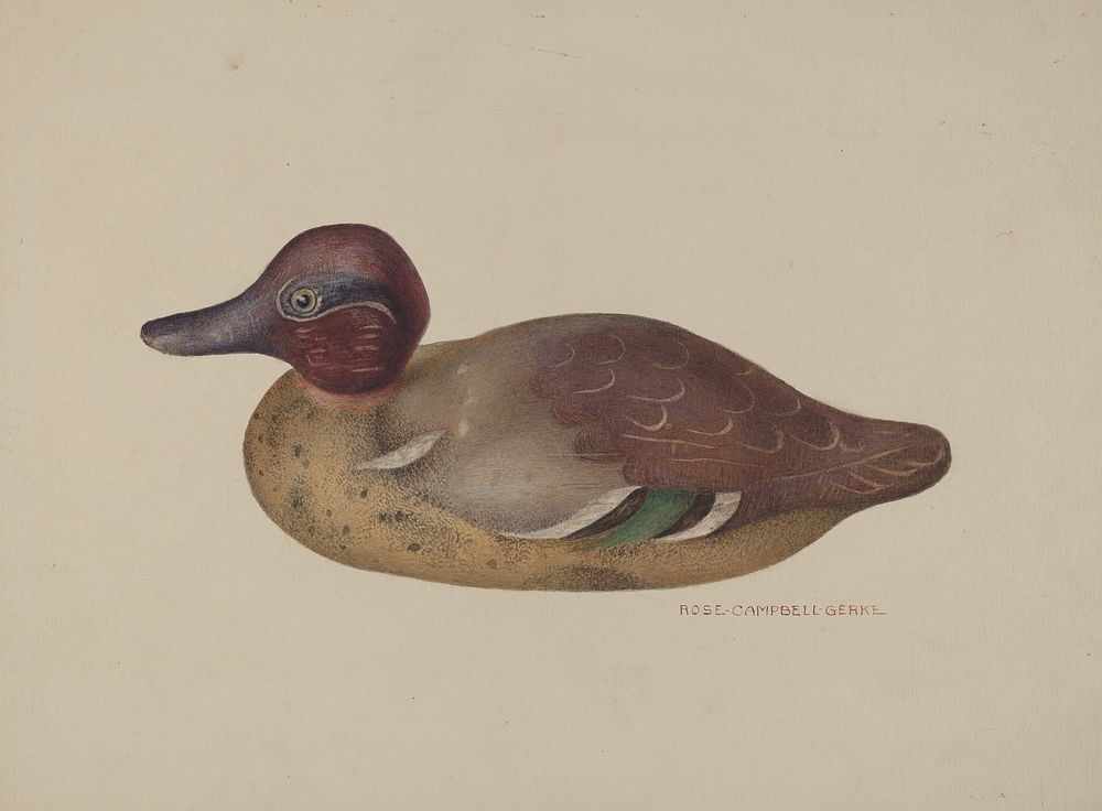Decoy Duck (ca.1938) by Rose Campbell-Gerke.  