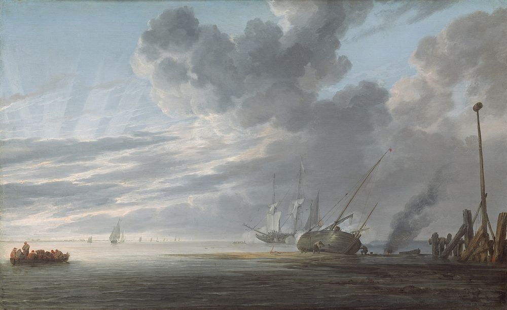 Estuary at Day's End (ca. 1640&ndash;1645) by Simon de Vlieger.  