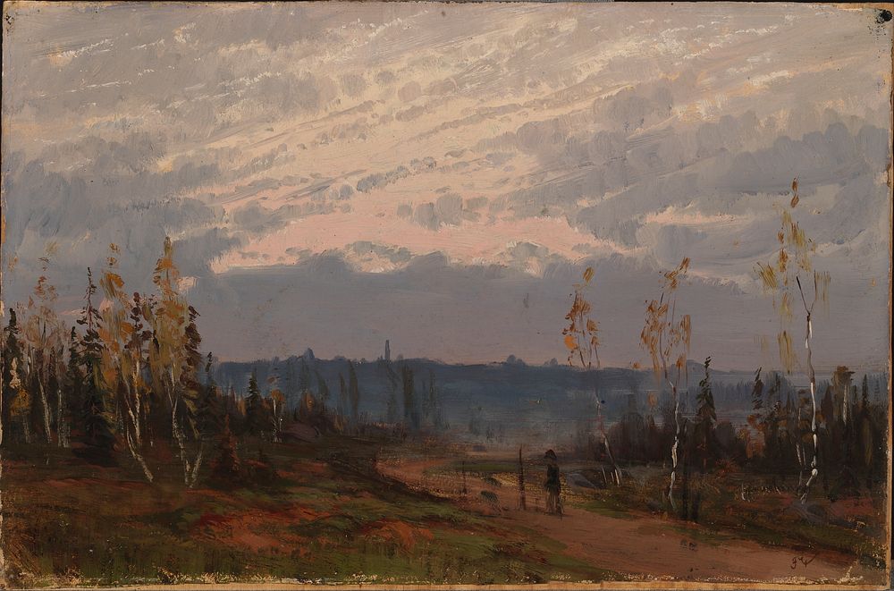 Dusky autumn landscape, 1875