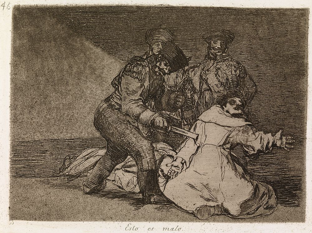 This is bad (esto es malo), 1892 by Francisco Goya