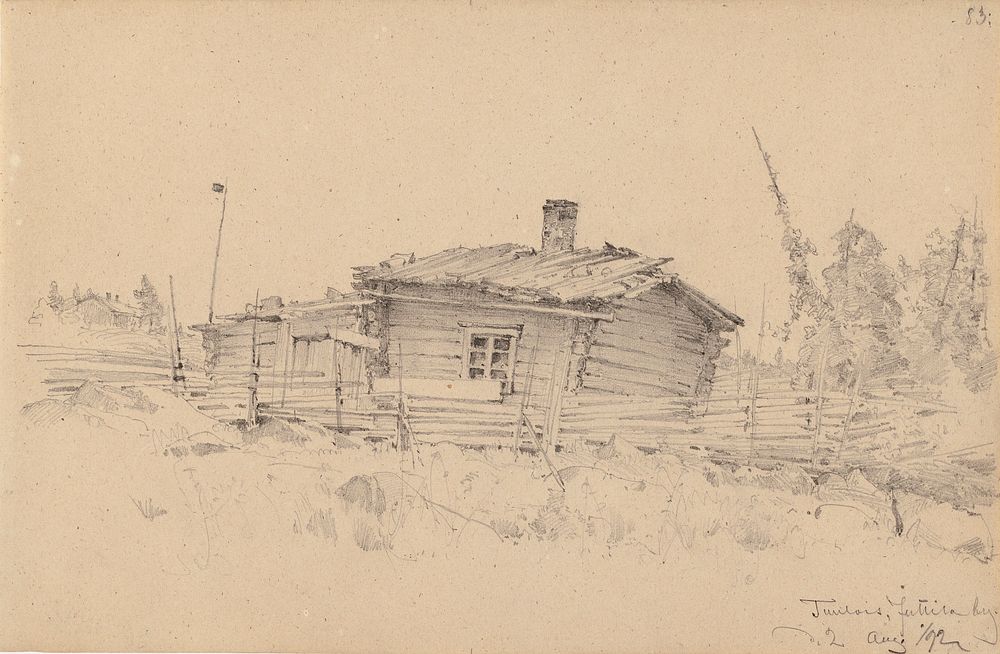 Crofter's cottage in the village of juttila, 1892