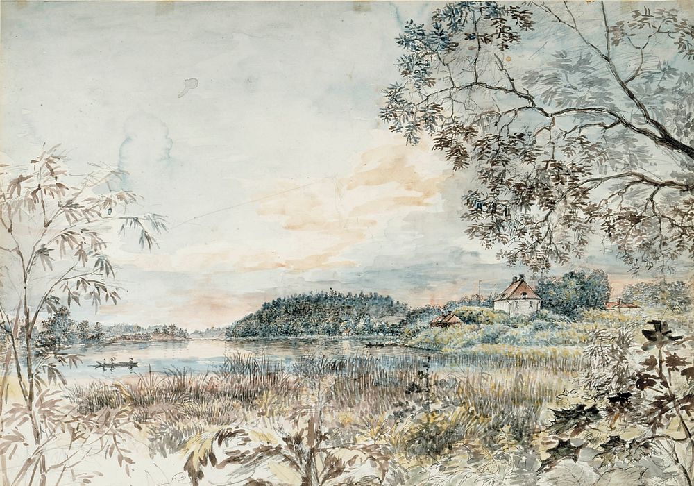 Landscape from louhisaari, study, 1823 - 1825