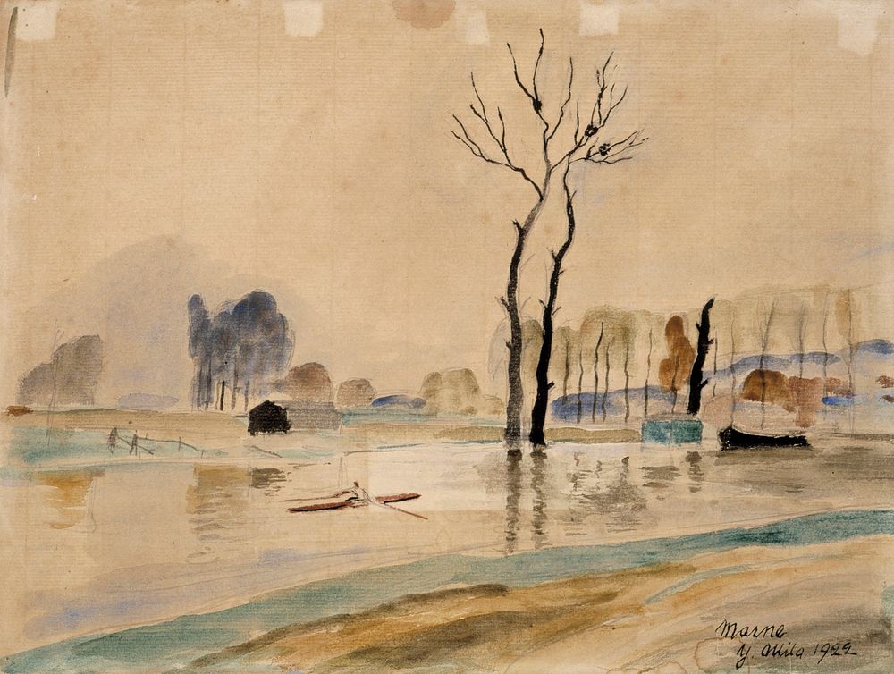 View of the river marne, 1922