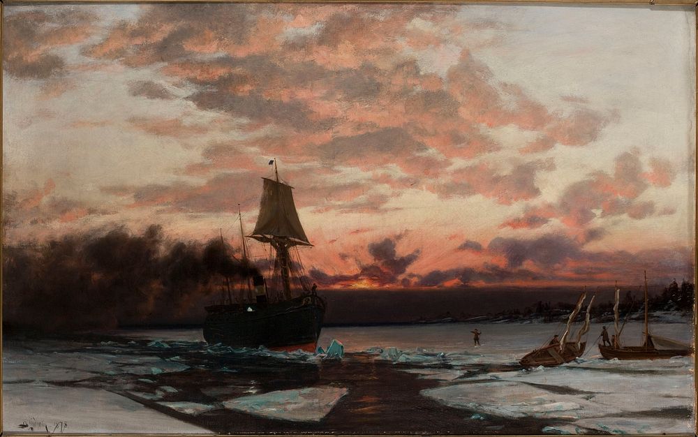 The icebound steamboat, 1878