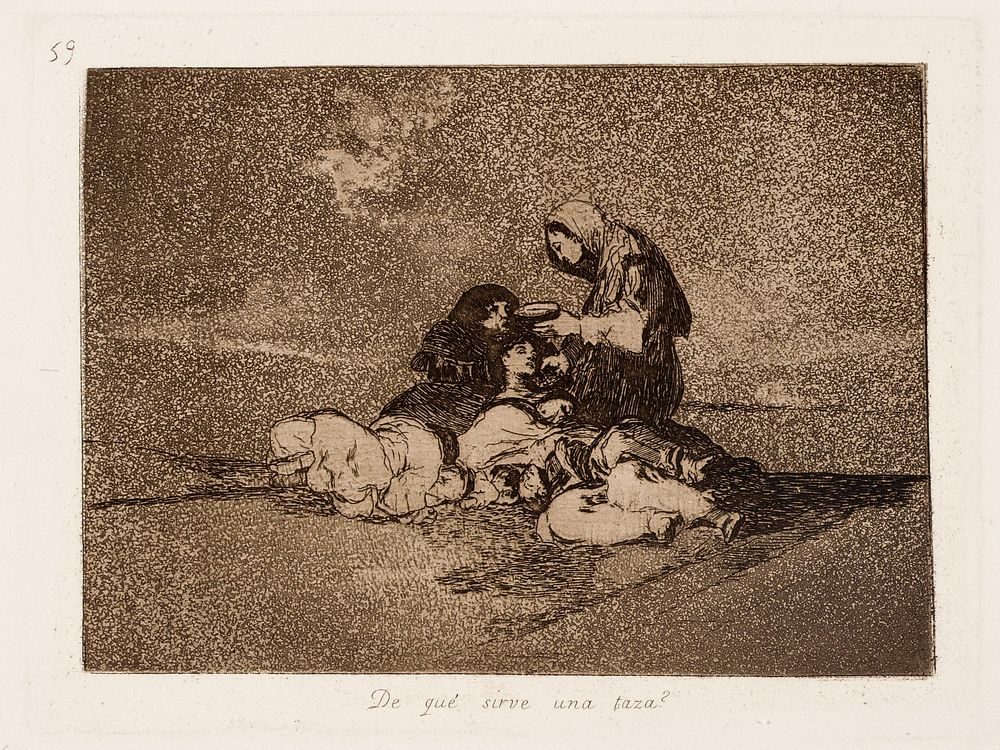 Mitä auttaa yksi kupillinen? (de qué sirve una taza?), 1892 by Francisco Goya