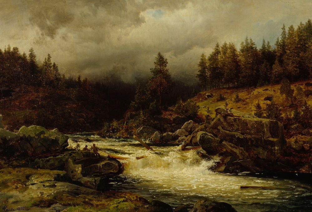 Rapids in norway, 1856