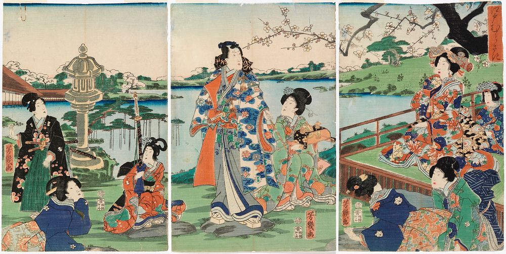 Genjin tarinasta. edo-murasaki, 1860
