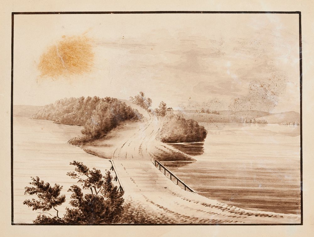 Porrassalmi strait, original drawing for finland depicted in drawings