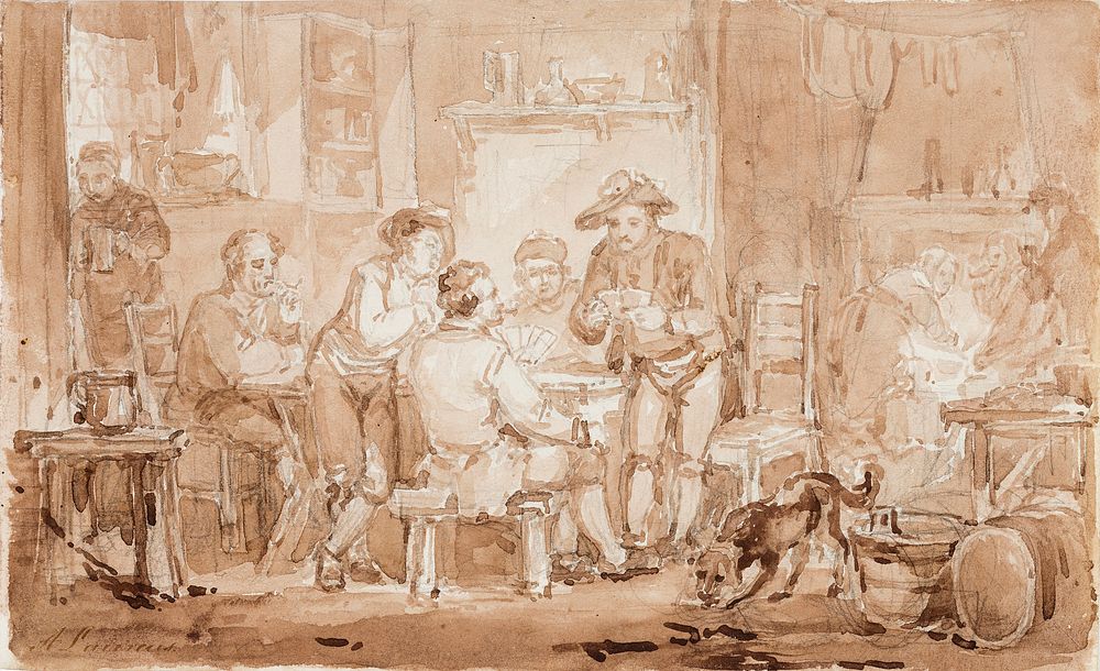Kortinpelaajia krouvissa, 1817 - 1819