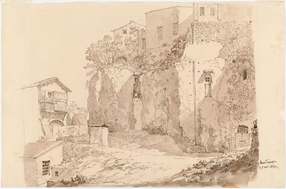 Tarpeijin kallio alhaalta, 1820