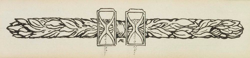 Matkamiehen näky -runon sivuvignetti, 1897 - 1900 by Albert Edelfelt