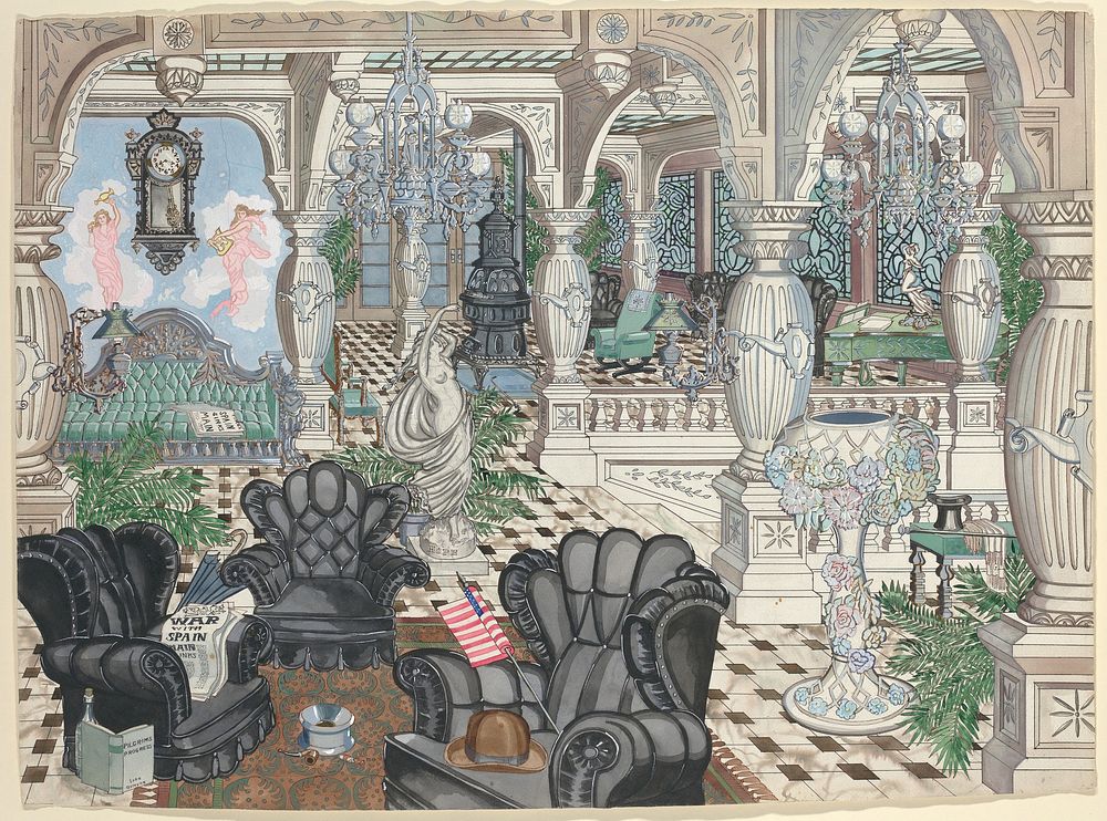 Foyer's Men's Club, 1880-1910 (c. 1946) by Perkins Harnly.  