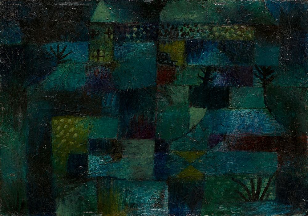 Terraced garden (1920) painting in high resolution by Paul Klee. 