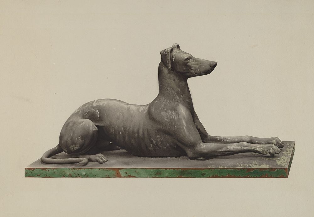 Garden Ornament(Greyhound) (ca. 1939) by George Constantine.  