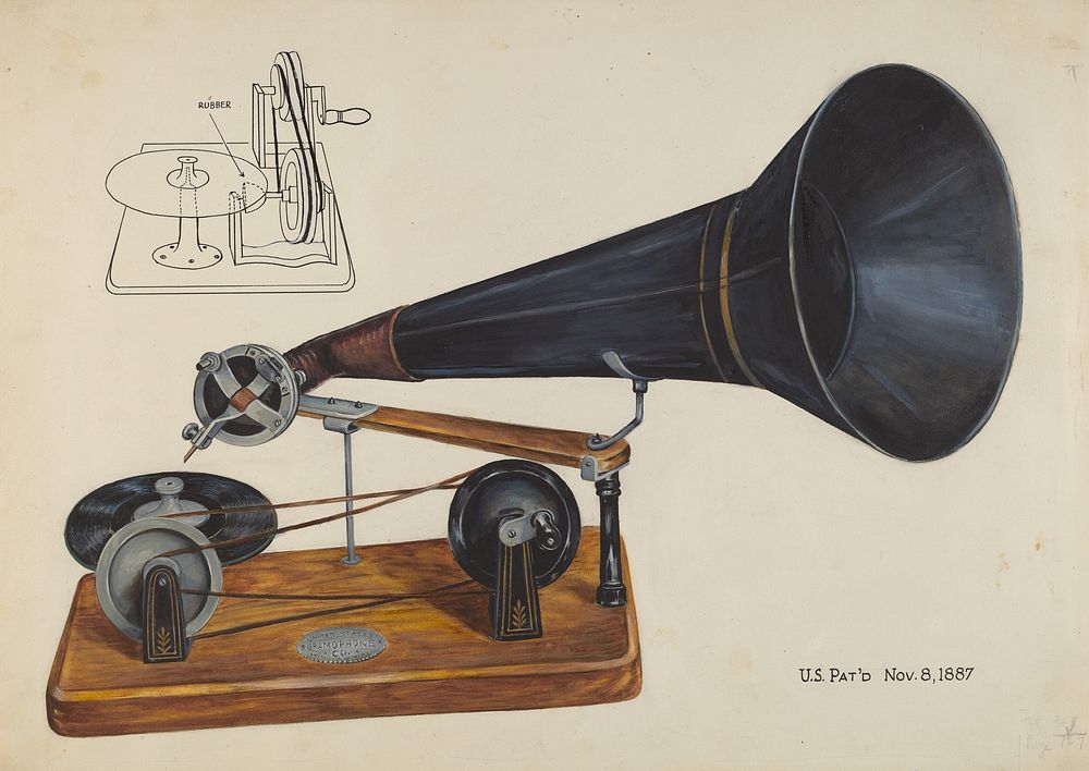 Gramophone (ca. 1937) by Charles Bowman.  