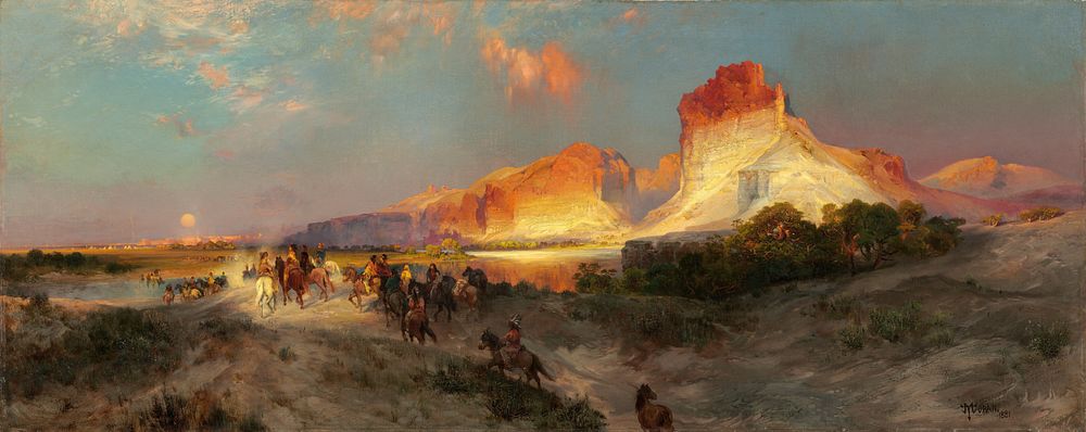 Green River Cliffs, Wyoming (1881) by Thomas Moran.  