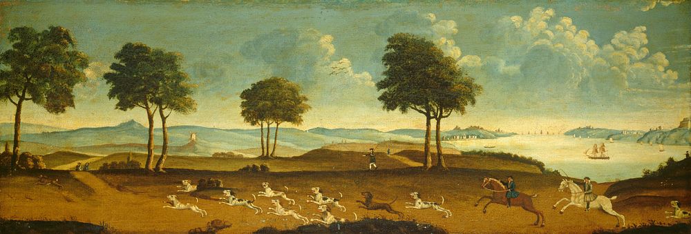 Hunting Scene with a Harbor (18th century) from the American 18th Century.