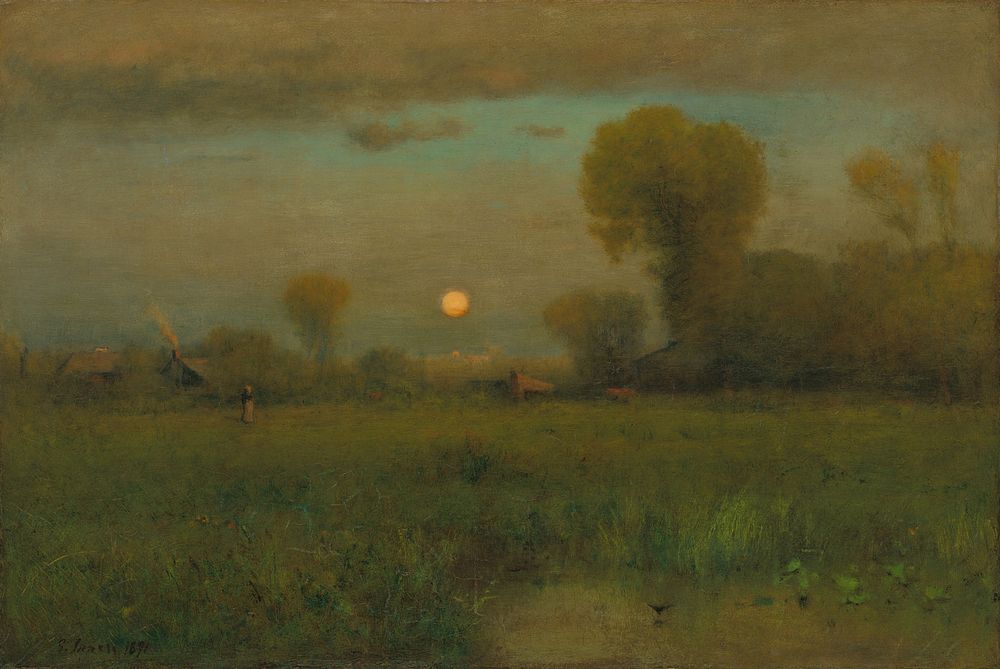 Harvest Moon (1891) by George Inness.  
