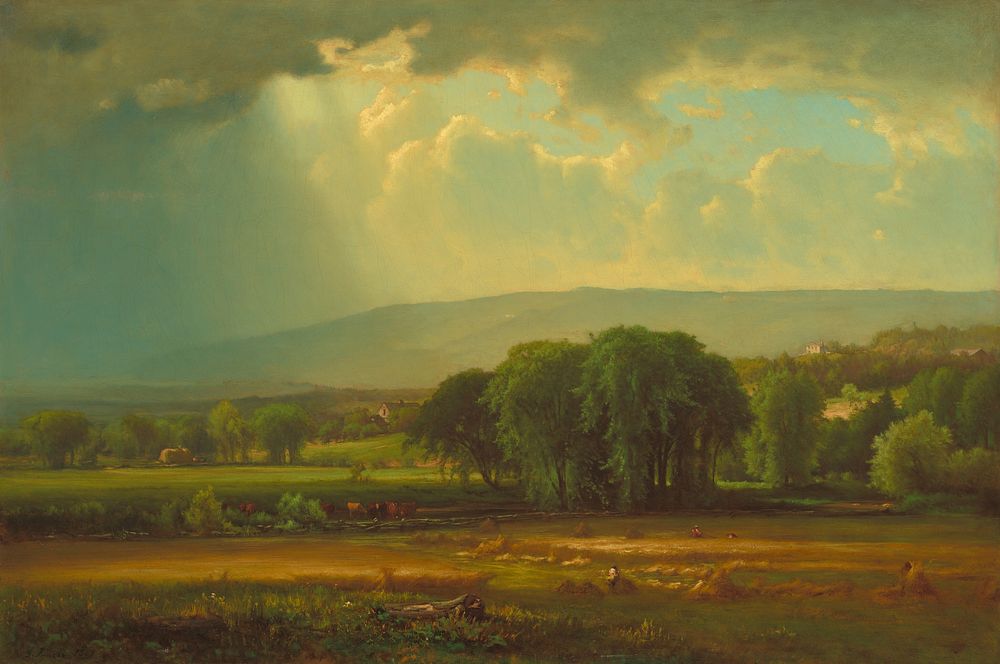 Harvest Scene in the Delaware Valley (1867) by George Inness.  