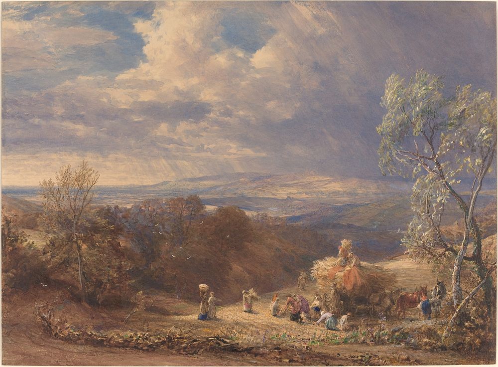 Harvesting (ca. 1851) by Samuel Palmer.  