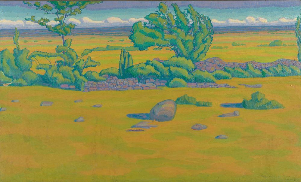 Oland (1912) painting in high resolution by Helge Johansson. Original from the Thiel Gallery. 