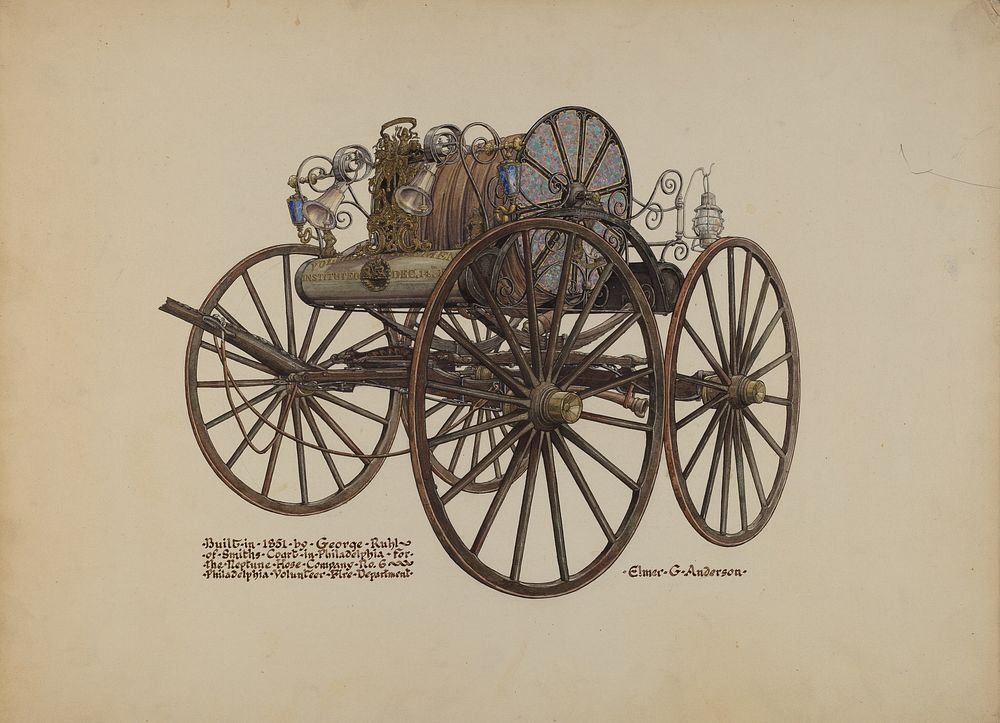 Hose Carriage (ca.1937) by Elmer G. Anderson.  