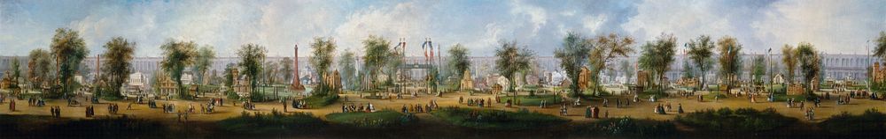 "Vue panoramique de l'Exposition universelle de 1867". Huile sur toile. Paris, musée Carnavalet.