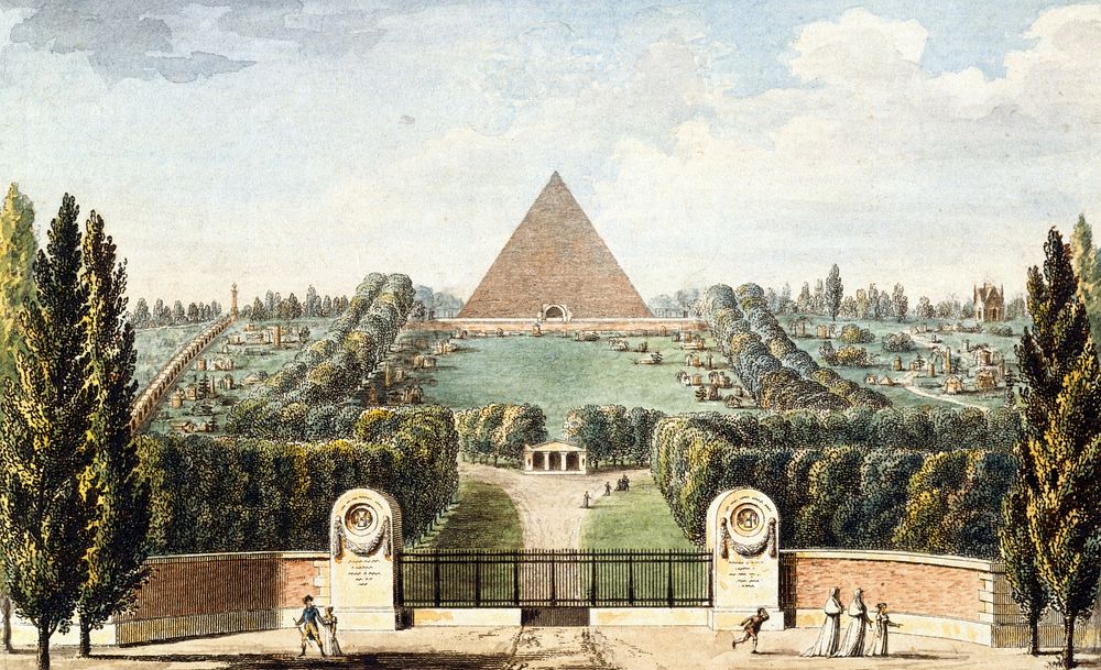 Alexandre Théodore Brongniart (1739-1813). "Projet pour le cimetière de l'Est dit Mont-Louis ou Père Lachaise, vers 1810…