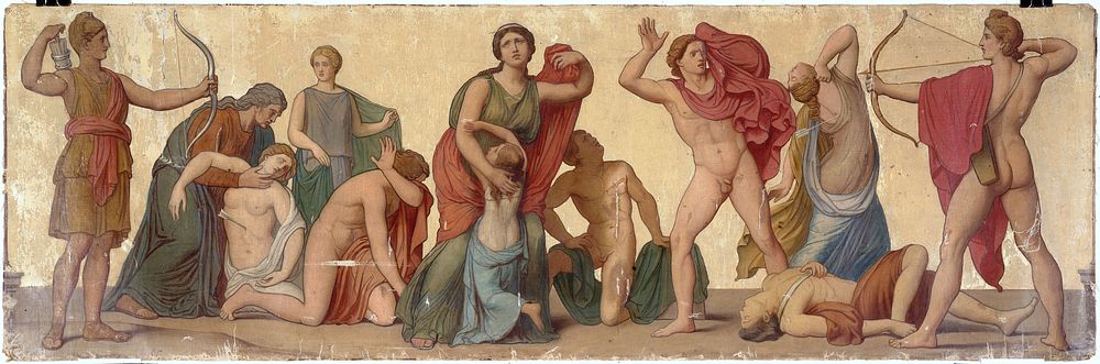 Sébastien Cornu (1804-1870). "Apollon, Diane et les Niobides". Paris, musée Carnavalet.    