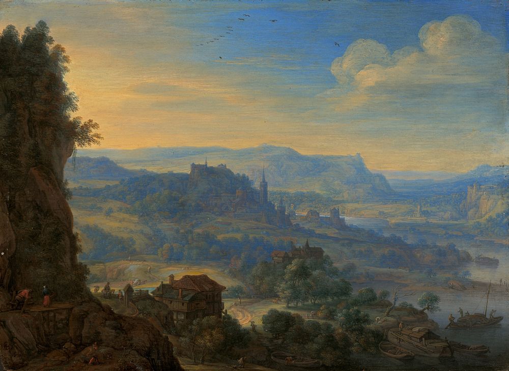 Imaginary River Landscape (1670) by Herman Saftleven.  